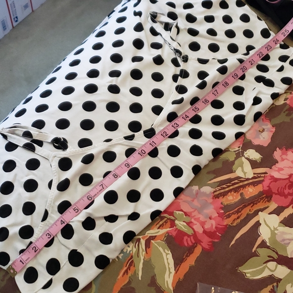 SOLD-Torrid Ava Polka Dot Stretch Challis Cami Top - Picture 9 of 10